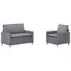 vidaXL Set de canapea 2 pcs Gri deschis Poliester