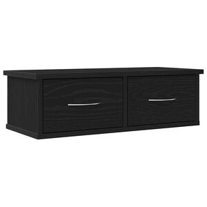 vidaXL Dulap de perete Stejar Negru 60 x 26 x 18,5 cm Lemn compozit