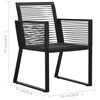 vidaXL Set mobilier de exterior, 5 piese, negru, ratan PVC