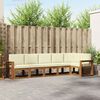 vidaXL Set de canapele de exterior cu pernă 6 pcs Natural și Crem