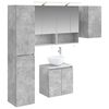 vidaXL Set dulap baie 5 buc. Gri Beton Lemn prelucrat