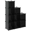 vidaXL Organizator cub de depozitare, 9 cuburi, negru, PP