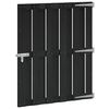 vidaXL Poartă de grădină 100 x 112 cm WPC și Aluminiu Negru