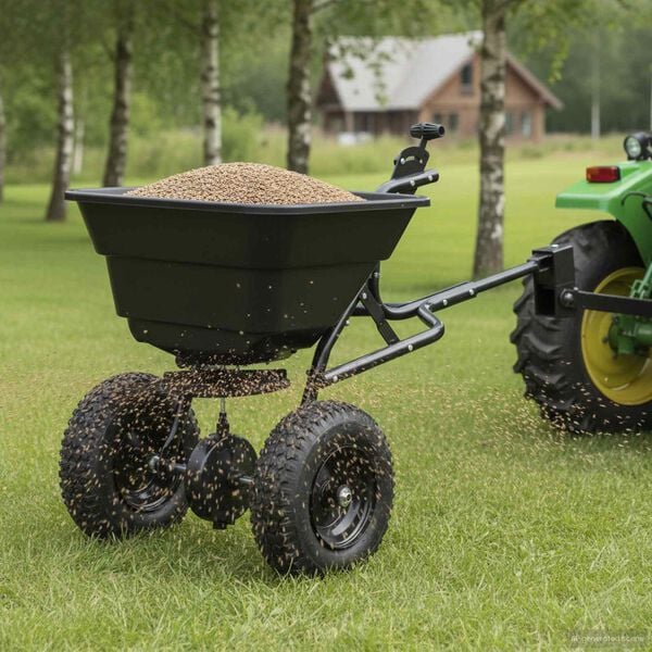 vidaXL &Icirc;mprăștietor Negru 53 x 108 x 74 cm PVC și Oțel