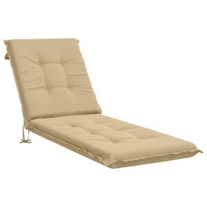 vidaXL Perna pentru Șezlong GEMERT 100% Polyester Bej 190 x 50 x 9 cm