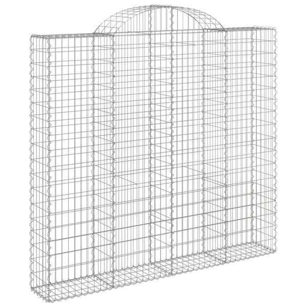 vidaXL Coșuri gabion arcuite 10 buc, 200x50x180/200cm, fier galvanizat