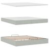 vidaXL Cadru de pat otoman cu saltele Gri deschis 200x200cm catifea