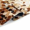vidaXL Covor din piele patchwork din piele de vacă Maro 170 x 120 cm