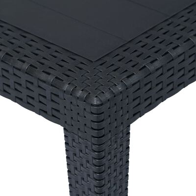vidaXL Set mobilier exterior 7 piese antracit plastic aspect ratan
