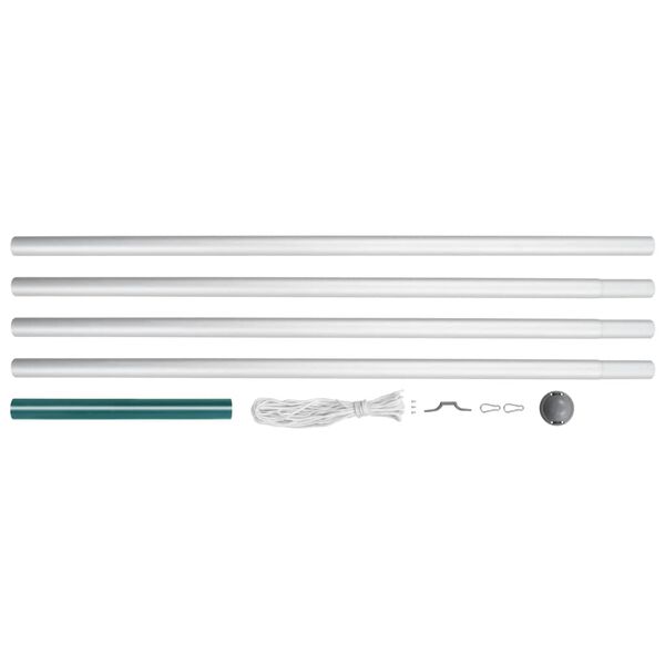 vidaXL St&acirc;lp de steag modular, 6,2 m, aluminiu