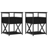 vidaXL Noptiere, 2 buc., negru, 40x42x55 cm, lemn prelucrat