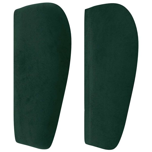 vidaXL Tăblie de pat cu aripioare verde &icirc;nchis 103x23x78/88 cm catifea