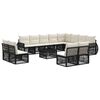 vidaXL Set de canapele pentru grădină 13 pcs Negru și Alb crem