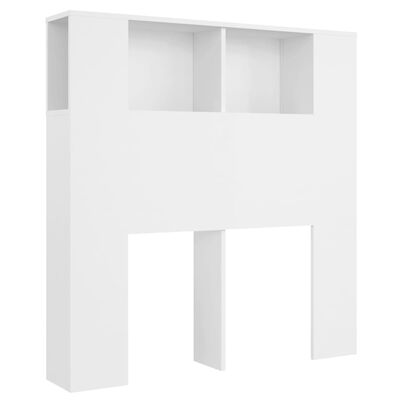 vidaXL Tăblie de pat cu dulap, alb, 100x18,5x104,5 cm