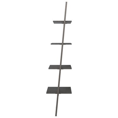 vidaXL Raft înclinat, cu 4 niveluri, negru, 64x34x150,5 cm