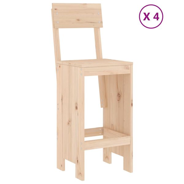 vidaXL Set mobilier de bar pentru grădină, 5 piese, lemn masiv de pin