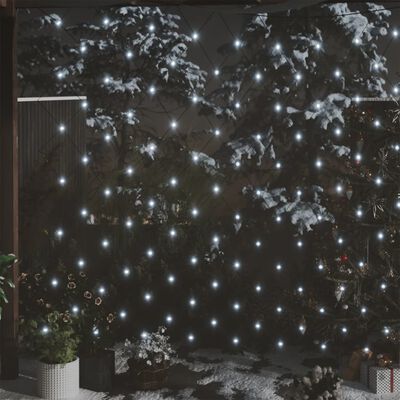 vidaXL Plasă lumini de Crăciun, alb rece, 3x3 m, 306 LED-uri, int/ext