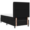 vidaXL Pat cu arcuri cu saltea cu headboard Negru 90 x 200 cm țesătură