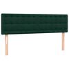 vidaXL Pat box spring cu saltea, verde &icirc;nchis, 160x210 cm, catifea