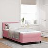 vidaXL Pat cu arcuri cu saltea cu headboard Roz 80 x 200 cm Catifea