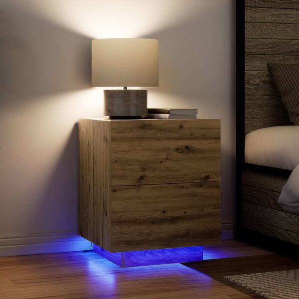 vidaXL Dulap de noapte Stejar Artizanal 45 x 40 x 55 cm Lemn compozit