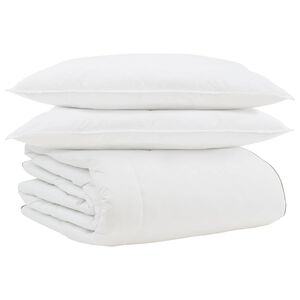 vidaXL Duvet de iarnă cu pernă 3 pcs Alb Pene de rață