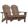 vidaXL Scaun de grădină Adirondack cu 2 locuri, maro, lemn de brad