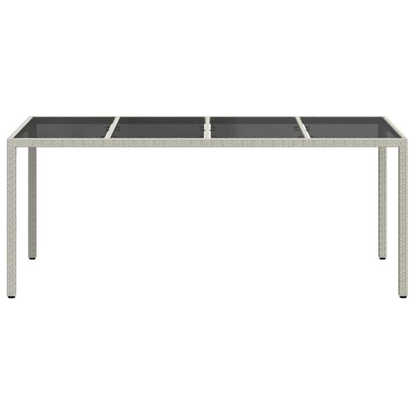 vidaXL Masă de grădină pentru dining Alb 190 x 90 x 75 cm Rattan poli