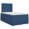 vidaXL Pat boxspring cu saltea albastru 120 x 190 cm Țesătură