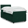 vidaXL Pat box spring cu saltea, verde &icirc;nchis, 90x190 cm, catifea
