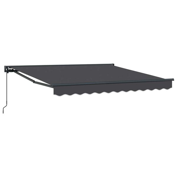 vidaXL Cortina Retractabilă Antracit 350 x 250 cm Poliester și metal