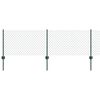 vidaXL Gard cu Stâlp Verde 0,6 x 25 m Oțel și PVC