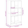 vidaXL Bibliotecă, alb, 57x28,5x107,5 cm, lemn prelucrat