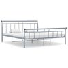 vidaXL Cadru de pat, gri, 180x200 cm, metal