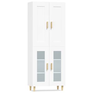 vidaXL Dulap &icirc;nalt, alb, 69,5x34x180 cm, lemn compozit