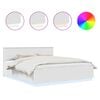 vidaXL Cadru de pat cu headboard Alb 180 x 200 cm Lemn compozit