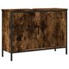vidaXL Dulap chiuvetă baie, stejar fumuriu, 80x30x60 cm lemn prelucrat
