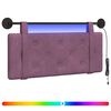 vidaXL Tăblie de pat suspendată Cu lumină LED Violet Catifea