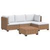 vidaXL 5 buc. Set de lounge din ratan cu perne GENDT Ratan Natural