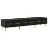 vidaXL Cabinet TV 150 x 36 x 30 cm Stejar Negru Lemn prelucrat