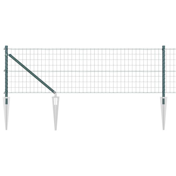 vidaXL Gard cu St&acirc;lp Verde 0,6 x 10 m Oțel și PVC