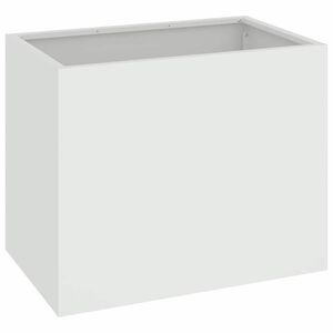 vidaXL Vază pentru Grădină Alb 50 x 32 x 40 cm Oțel laminat la rece