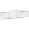 vidaXL Coșuri gabion arcuite, 10 buc., 300x30x60/80cm, fier galvanizat