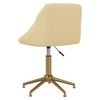 vidaXL Scaune de masă pivotante, 4 buc., crem, catifea