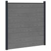 vidaXL Set de Gard 180 x 186 cm WPC și Aluminiu Gri