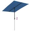 vidaXL Umbrelă de soare grădină, stâlp din aluminiu, azuriu, 2x1,5 m