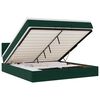 vidaXL Cadru de pat otoman cu saltea verde &icirc;nchis 180x200cm catifea