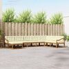 vidaXL Set de canapele de exterior cu pernă 8 pcs Natural și Crem