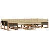 vidaXL Set de canapele de exterior 8 buc. Natural și Bej
