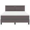 vidaXL Pat cu arcuri cu saltea Gri 160 x 200 cm Piele artificială